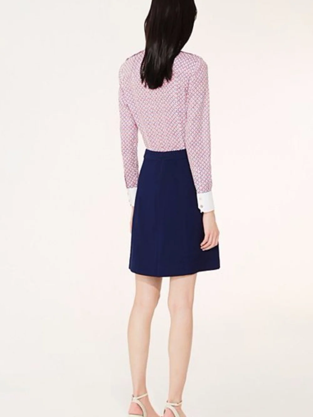 Tory Burch Brigitte Blouse With Geometric Print Size 10.